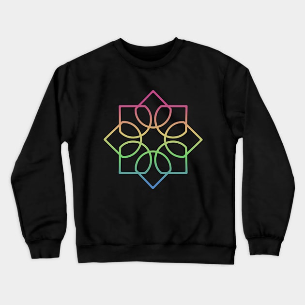 Meditate with Abstract Mandala Crewneck Sweatshirt by PallKris